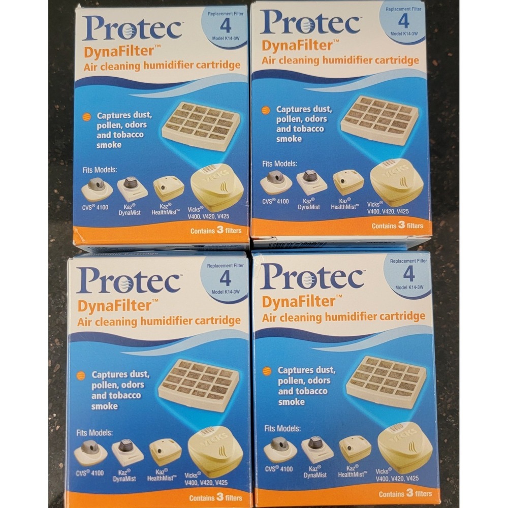 Lot of 12 Protec DynaFilter Air Cleaning Humidifier Cartridge Kaz 4100 V400 V420